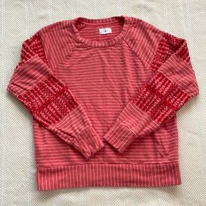 Lou & Grey Red Striped Sweatshirt
